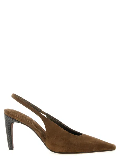 BRUNELLO CUCINELLI BRUNELLO CUCINELLI WOMEN 'PRECIOUS HEELS' SLINGBACK