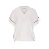 Brunello Cucinelli Women Precious Trim Cotton T-shirt
