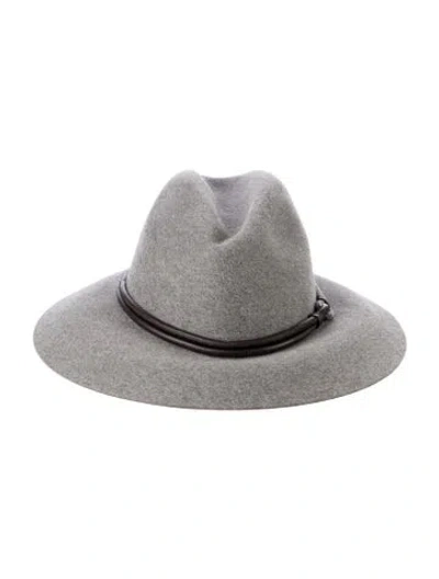 Pre-owned Brunello Cucinelli Women's Rabbit Felt Sun Hat W/tags In Gray