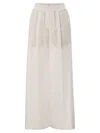Brunello Cucinelli Women's Loose Fit Cotton Trousers In White