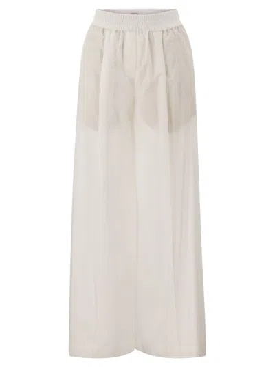 BRUNELLO CUCINELLI BRUNELLO CUCINELLI WOMEN RELAXED LIGHT COTTON TROUSERS