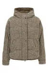 Brunello Cucinelli Reversible Down Jacket Puffer Jackets Multicolor In Multi