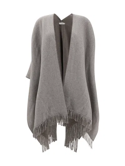 BRUNELLO CUCINELLI BRUNELLO CUCINELLI WOMEN REVERSIBLE PONCHO