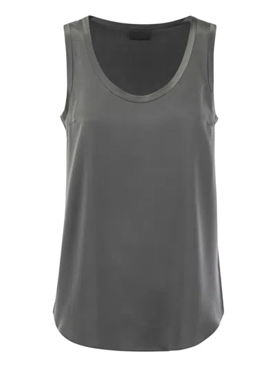 BRUNELLO CUCINELLI WOMEN'S REVERSIBLE STRETCH SILK SATIN TOP