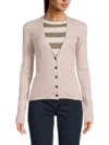 Brunello Cucinelli Women's Cashmere-blend Button Cardigan In Pink
