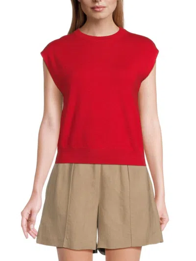 Brunello Cucinelli Women's Ribbed Cashmere Top In Red