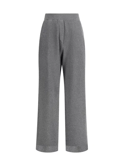 BRUNELLO CUCINELLI BRUNELLO CUCINELLI WOMEN RIBBED LUREX PANTS