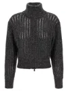 Brunello Cucinelli Rustic Dazzling Net Sweaters And Cardigans Gray
