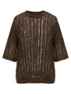 Brunello Cucinelli Rustic Duzzling Net Jersey Sweater