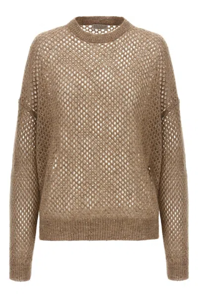 BRUNELLO CUCINELLI BRUNELLO CUCINELLI WOMEN 'RUSTIC DAZZLING NET' SWEATER