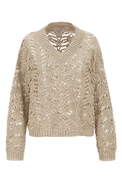 BRUNELLO CUCINELLI BRUNELLO CUCINELLI WOMEN 'RUSTIC DAZZLING NET' SWEATER