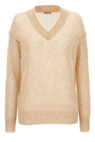 BRUNELLO CUCINELLI BRUNELLO CUCINELLI WOMEN 'RUSTIC DAZZLING NET' SWEATER