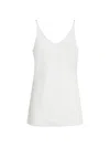 Brunello Cucinelli Silk Strap Top In White