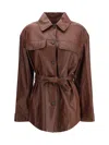 Brunello Cucinelli Long Sleeve Leather Jacket