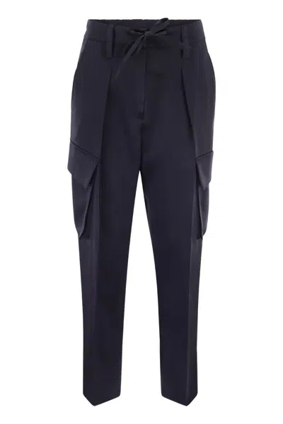 BRUNELLO CUCINELLI WOMEN'S SARTORIAL CARGO TROUSERS