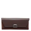 Brunello Cucinelli Tailored Clutch With Suede And Metal In Burgundy
