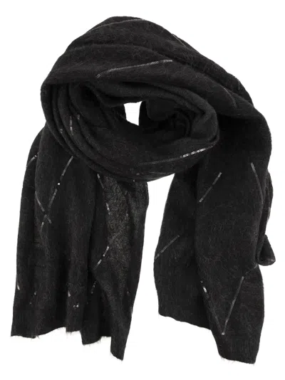 BRUNELLO CUCINELLI BRUNELLO CUCINELLI WOMEN SCARF WITH MICRO-SEQUINS