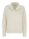 Brunello Cucinelli Long-sleeved Sweater In Neutral
