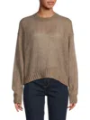 Brunello Cucinelli Women's Semi-sheer Mohair-blend Sweater In Brown