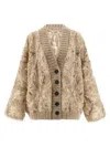 Brunello Cucinelli Women Sequin Cardigan In Neutral