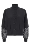 Brunello Cucinelli Sequin Sleeve Cardigan Sweaters And Cardigans Gray In Gray