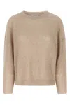 Brunello Cucinelli Sequin Sweater Sweaters And Cardigans In Cream