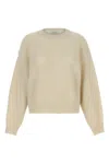 Brunello Cucinelli Sequin Crew Neck Sweater In Neutral
