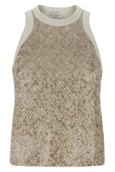 BRUNELLO CUCINELLI BRUNELLO CUCINELLI WOMEN SEQUIN TOP