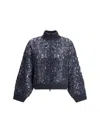 Brunello Cucinelli Women Sequined Cardigan In Blue