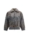 Brunello Cucinelli Women Sequined Cardigan In Gray