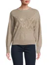 Brunello Cucinelli Women's Sequined Virgin Wool-blend Sweatshirt In Brown