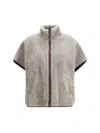 Brunello Cucinelli Sheepskin Jacket With Adjustable Drawstring Waist In Brown