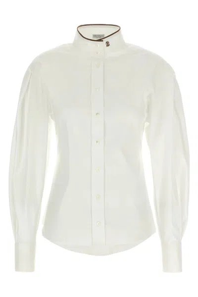 BRUNELLO CUCINELLI BRUNELLO CUCINELLI WOMEN 'SHINY COLLAR DETAIL' SHIRT