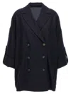Brunello Cucinelli 'shiny Cuff Details' Caban Coat