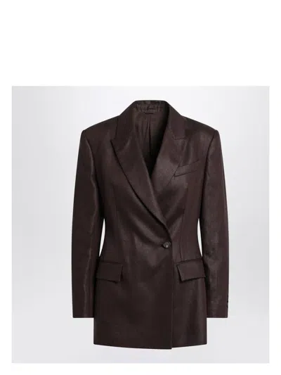 Brunello Cucinelli Women's Shiny Linen Twill Jacket