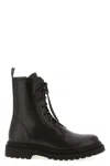 Brunello Cucinelli Leather Biker Boots In Black