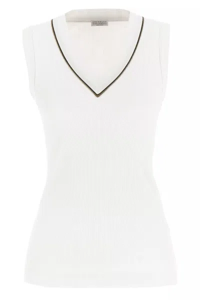 BRUNELLO CUCINELLI BRUNELLO CUCINELLI WOMEN 'SHINY PIPING' TOP