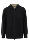 Brunello Cucinelli Shiny Trims Hoodie In Black