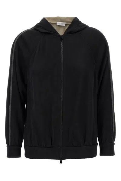 BRUNELLO CUCINELLI BRUNELLO CUCINELLI WOMEN 'SHINY TRIMS' HOODIE