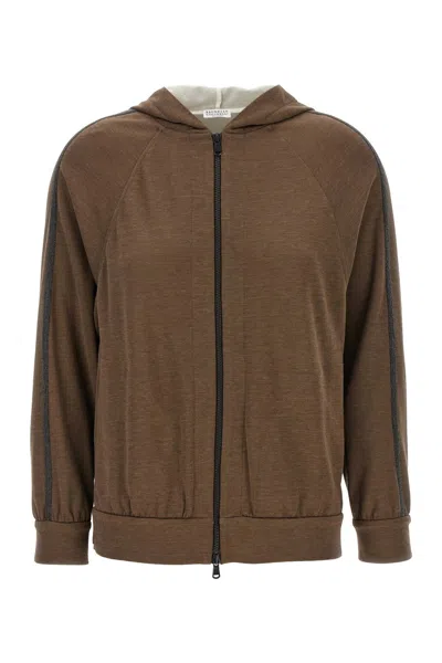 BRUNELLO CUCINELLI BRUNELLO CUCINELLI WOMEN 'SHINY TRIMS' HOODIE