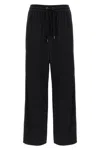 Brunello Cucinelli Shiny Trims Joggers With Back And Side Pockets In Black