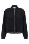Brunello Cucinelli Oversized Virgin Wool Jacket With Ribbed Collar In Black
