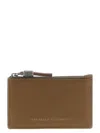 Brunello Cucinelli Zipper Card Holder In Brown