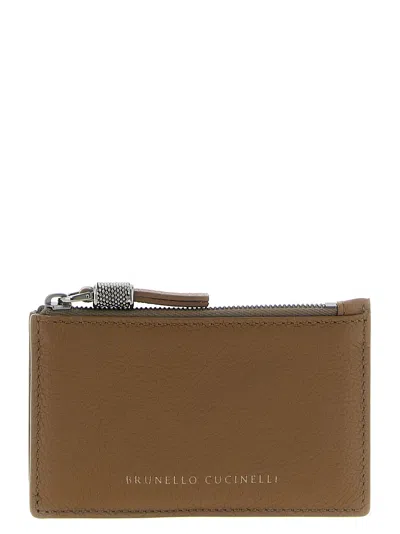 BRUNELLO CUCINELLI BRUNELLO CUCINELLI WOMEN 'SHINY ZIPPER PULL' CARD HOLDER