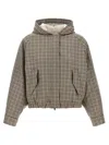 Brunello Cucinelli Shiny Zipper Pull Casual Jackets And Parka Beige