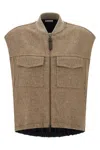 Brunello Cucinelli Women 'shiny Zipper Pull' Vest In Brown