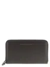 Brunello Cucinelli Zipper Wallet With Logo And Compartments In Black