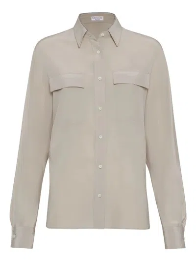 Brunello Cucinelli Women Shirt In Gray