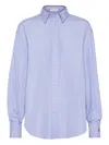 Brunello Cucinelli Long-sleeve Button-up Shirt In Blue
