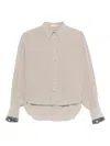 Brunello Cucinelli Sequin-embellished Silk Shirt In Multi